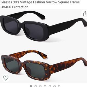 90’s Vintage Fashion Narrow Square Frame